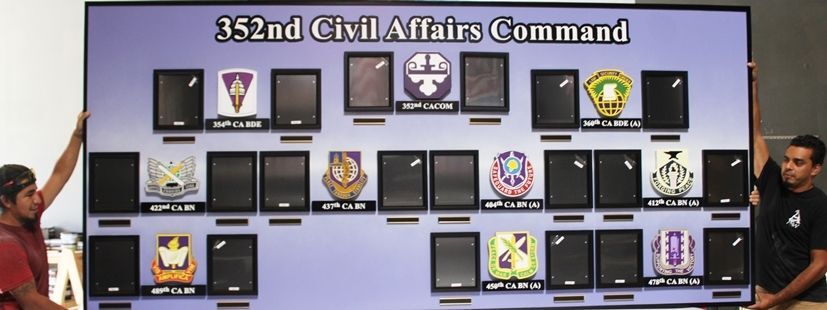 SA1480 - Carved High-Density-polyUrethane Photo Board for the US Army's 352nd Civil Affairs Command 