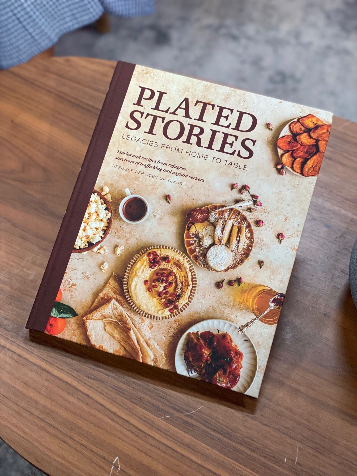 Photo of the cookbook on set at NBC.