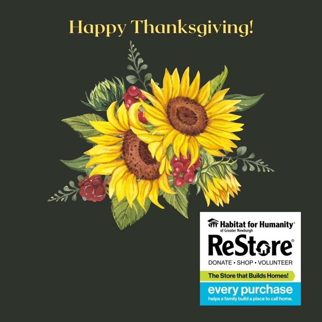 ReStore Thanksgiving week shopping & donation drop off hours