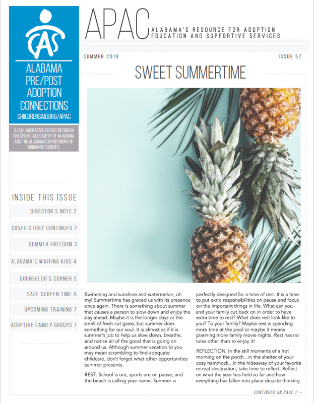 APAC Newsletter, "Sweet Summertime" - Issue 57