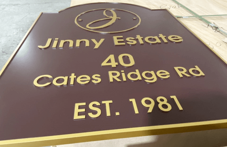 M7801 -  Outdoor Precision Machined Raised Text Brass Address Sign.