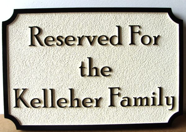 D13283 - Sandblasted HDU Reserved Pew Plaque for Church