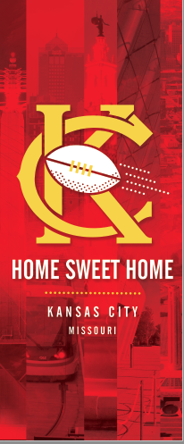 Home Sweet Home Chiefs Banner - 15" x 36"