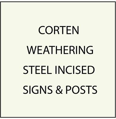 M8500 - Corten Weathering Steel Steel Signs and Posts