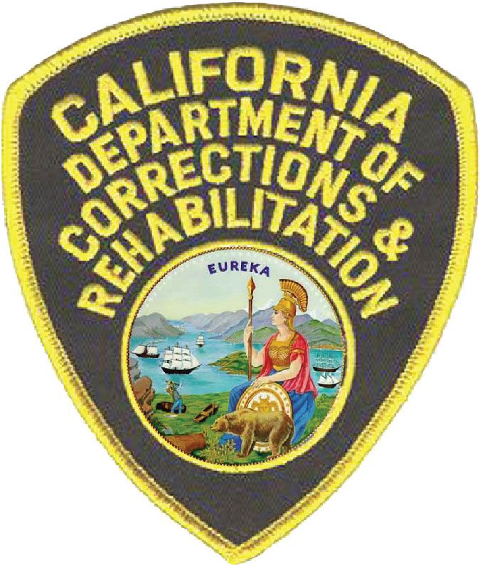 PP-2400 - Carved  Wall Plaque of the Shoulder Patch of an  Officer of The California Department of Corrections and Rehabilitation (State Prisons)