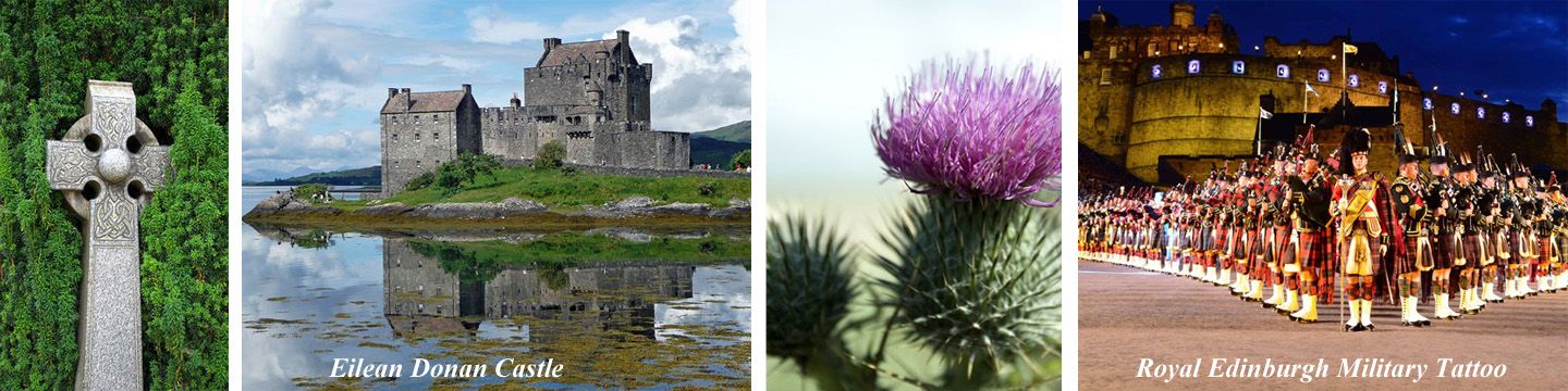 Scotland landmarks, castles, landscape