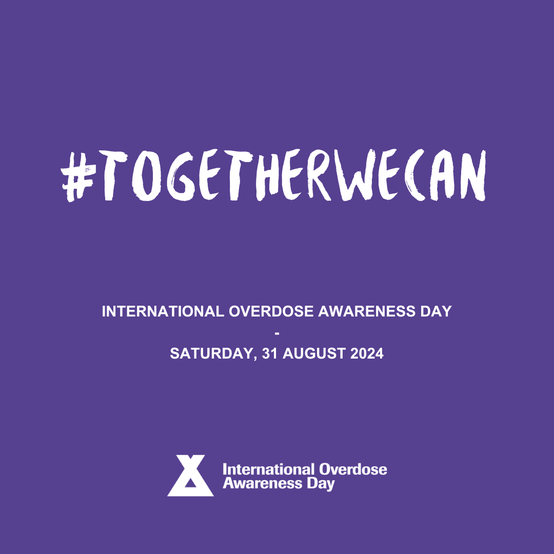 #TogetherWeCan is this year's International Overdose Awareness Day theme. International Overdose Awareness Day is on Saturday, August 31, 2024.