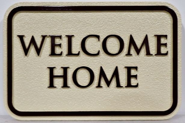 KA20523A - Carved HDU "Welcome Home" Sign