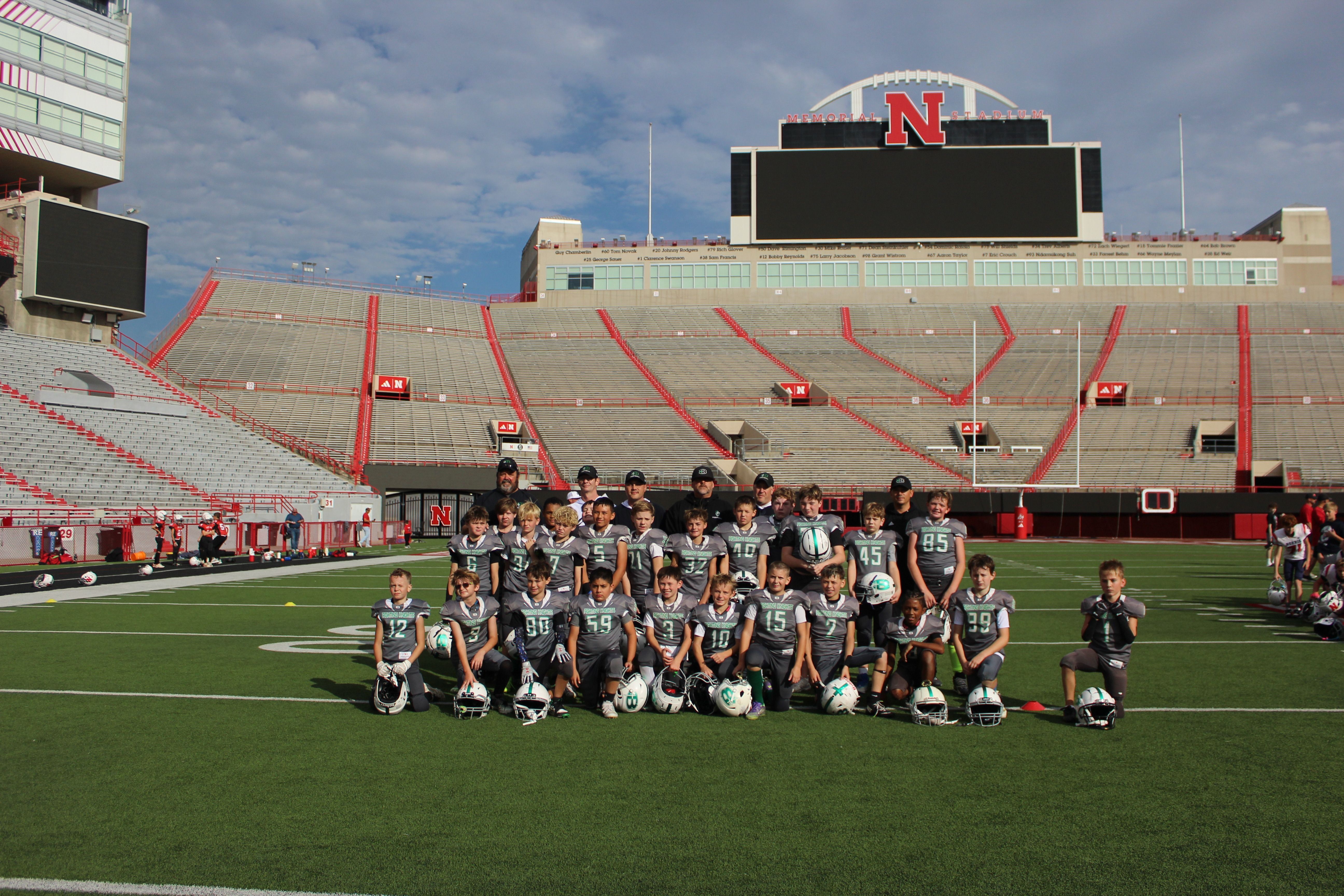 Bergan Youth Football Fighting Knights Take the Field at Memorial Stadium