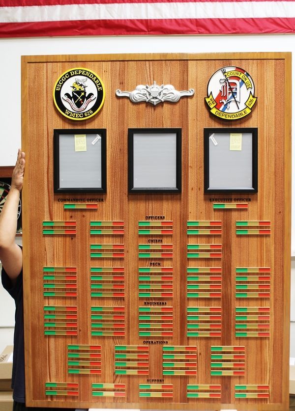 and military leadership boards and plaques