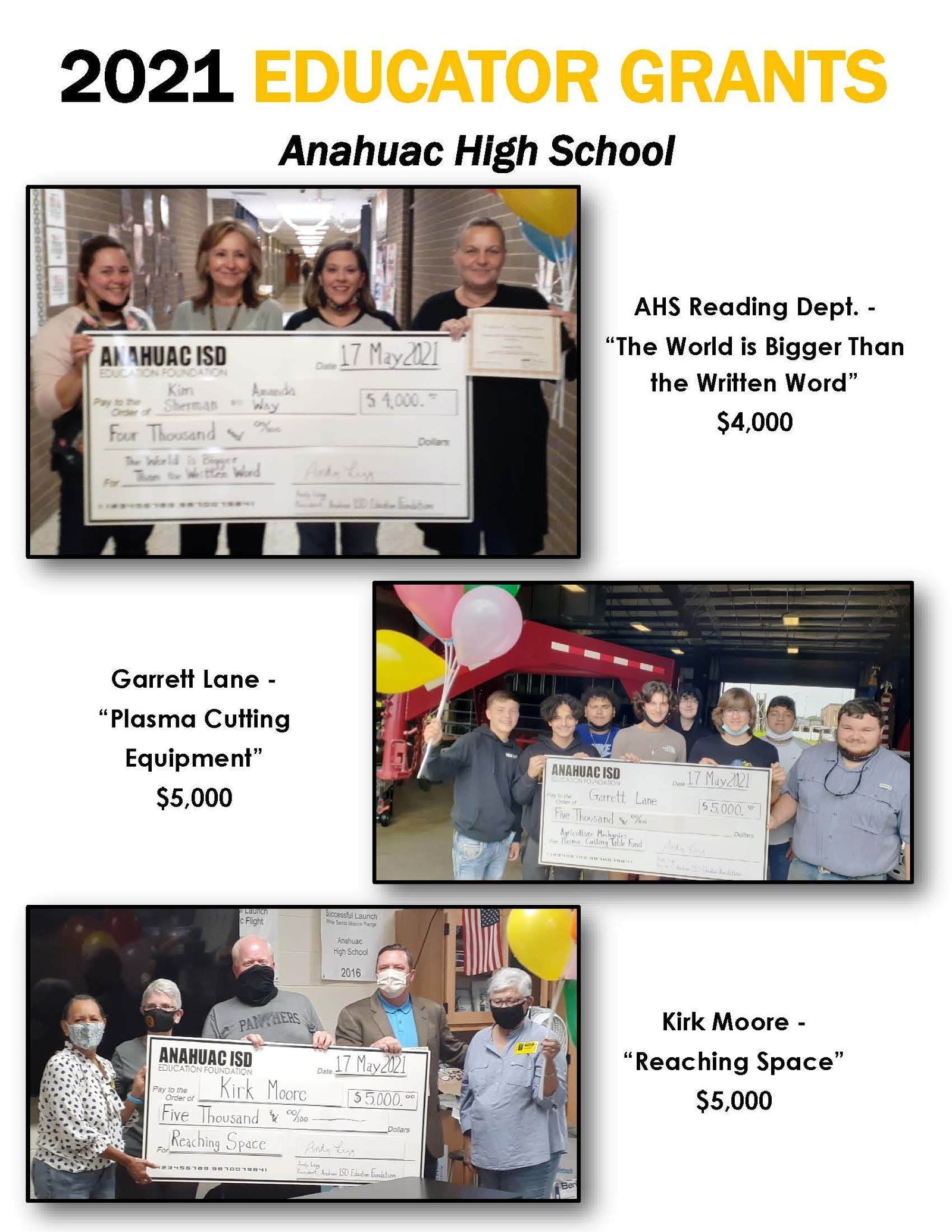Anahuac ISD Education Foundation Who We Are Financials