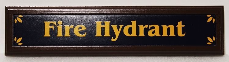 H17535 - Carved 2.5-D High-Density-Urethane (HDU) Fire Hydrant Sign