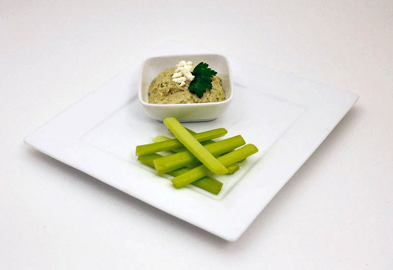 Hummus with celery sticks