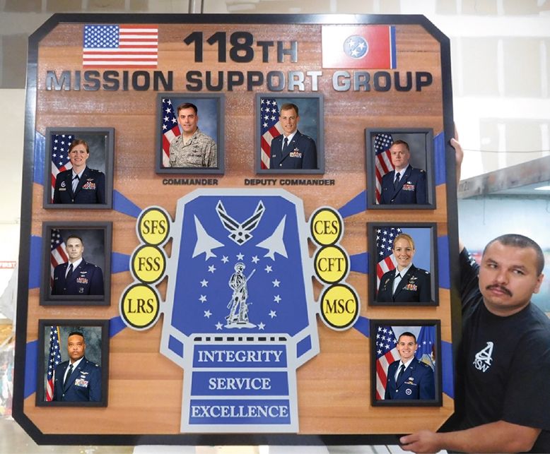 WP5180 -  Air Force 118th Mission Support Group Command Photo Plaque