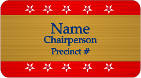 5 STAR PRECINCT BLING NAME BADGE REP