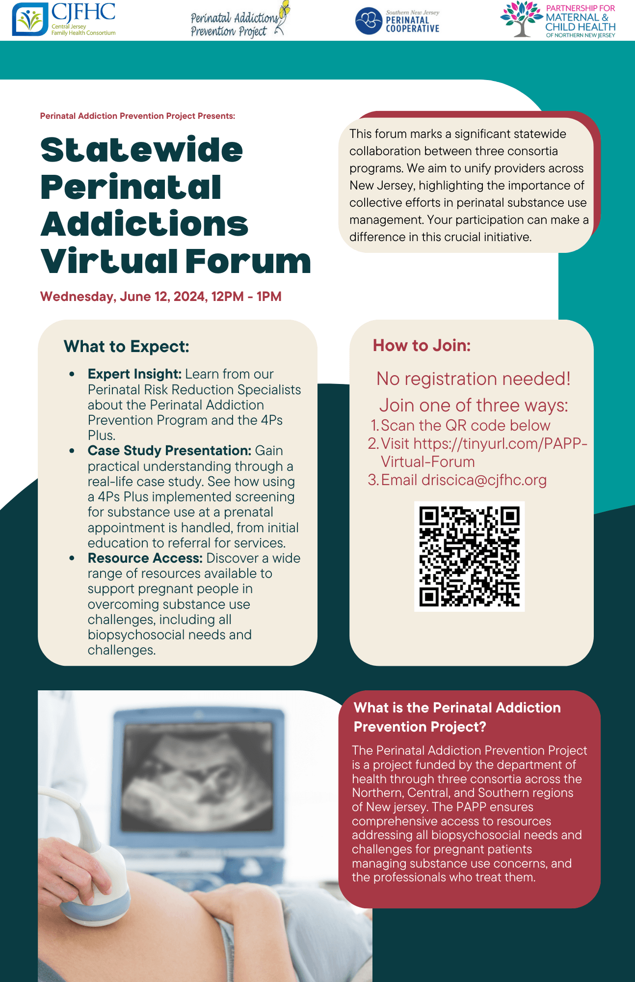 Join Perinatal Addiction Prevention Project’s Statewide Virtual Forum on Perinatal Substance Use