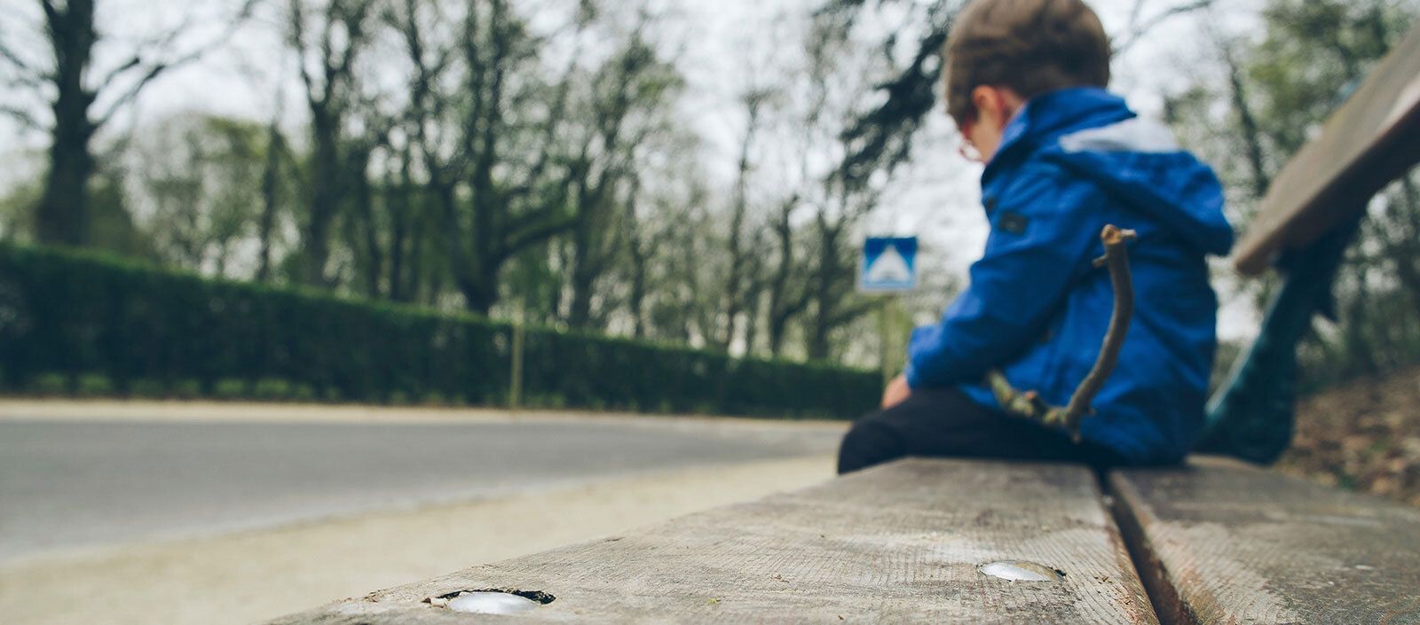 Boy On Bench