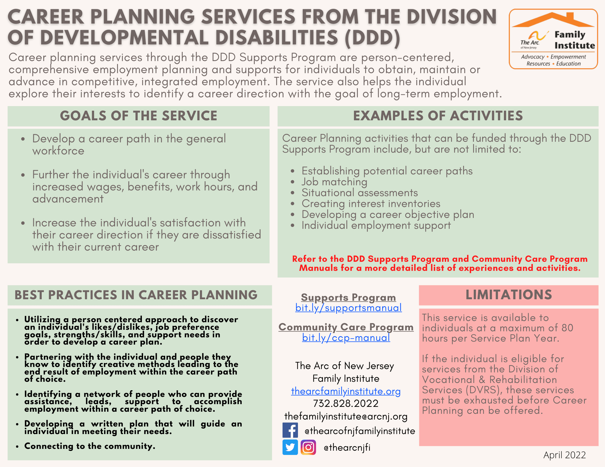 Career Planning Services Through the Division of Developmental Disabilities (DDD)