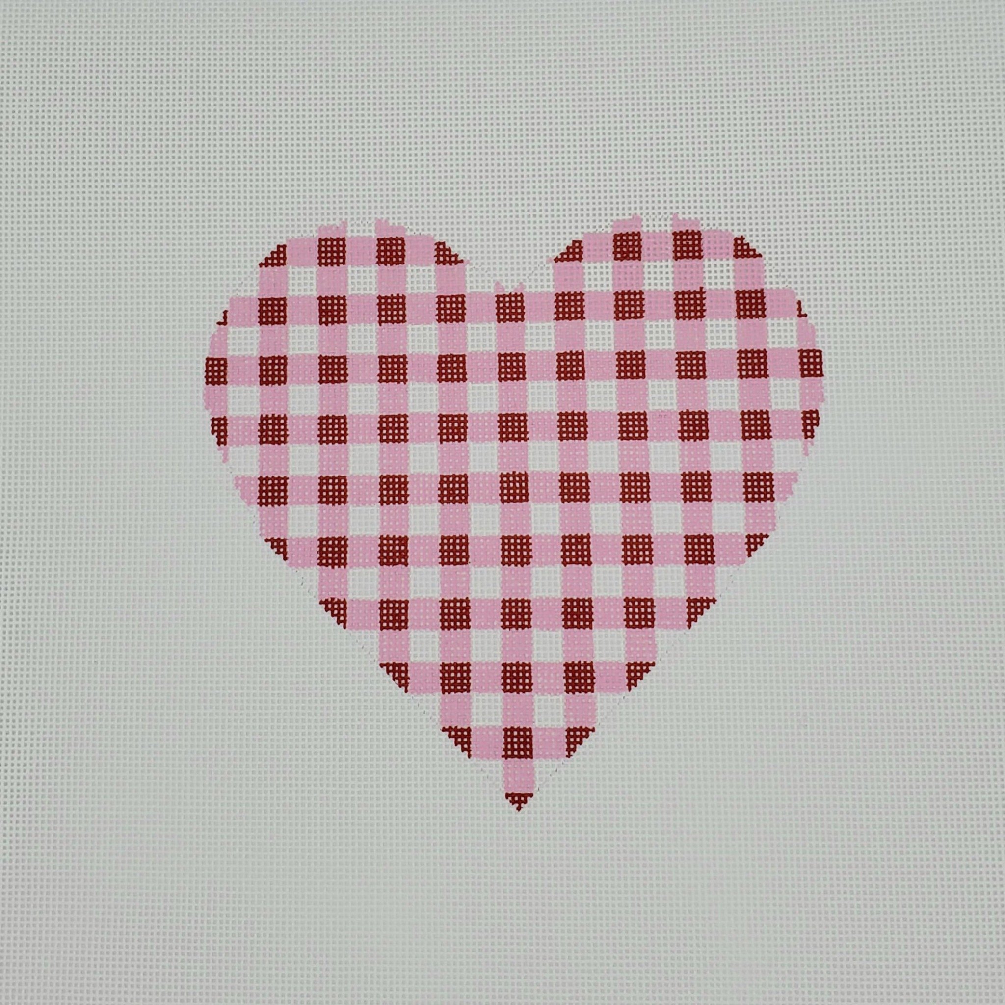 Gingham Heart Small, Red