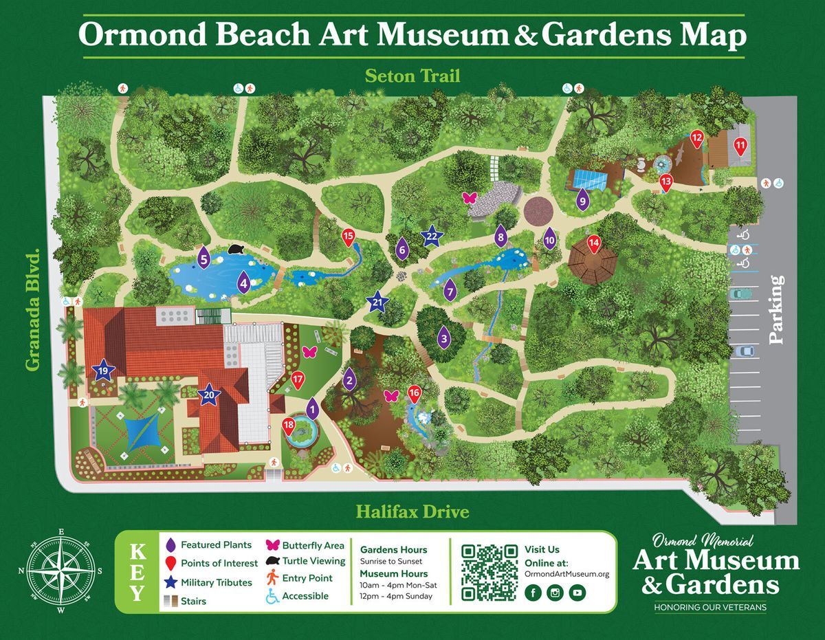 Ormod Map OMAM Garden Map | Ormond Art Museum & Gardens