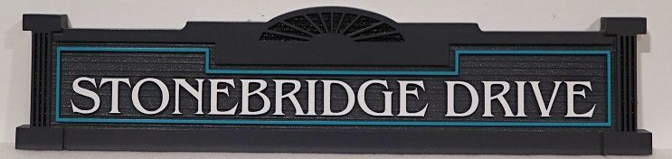 H17041A - Carved and Sandblasted HDU Sign for Stonebridge Drive