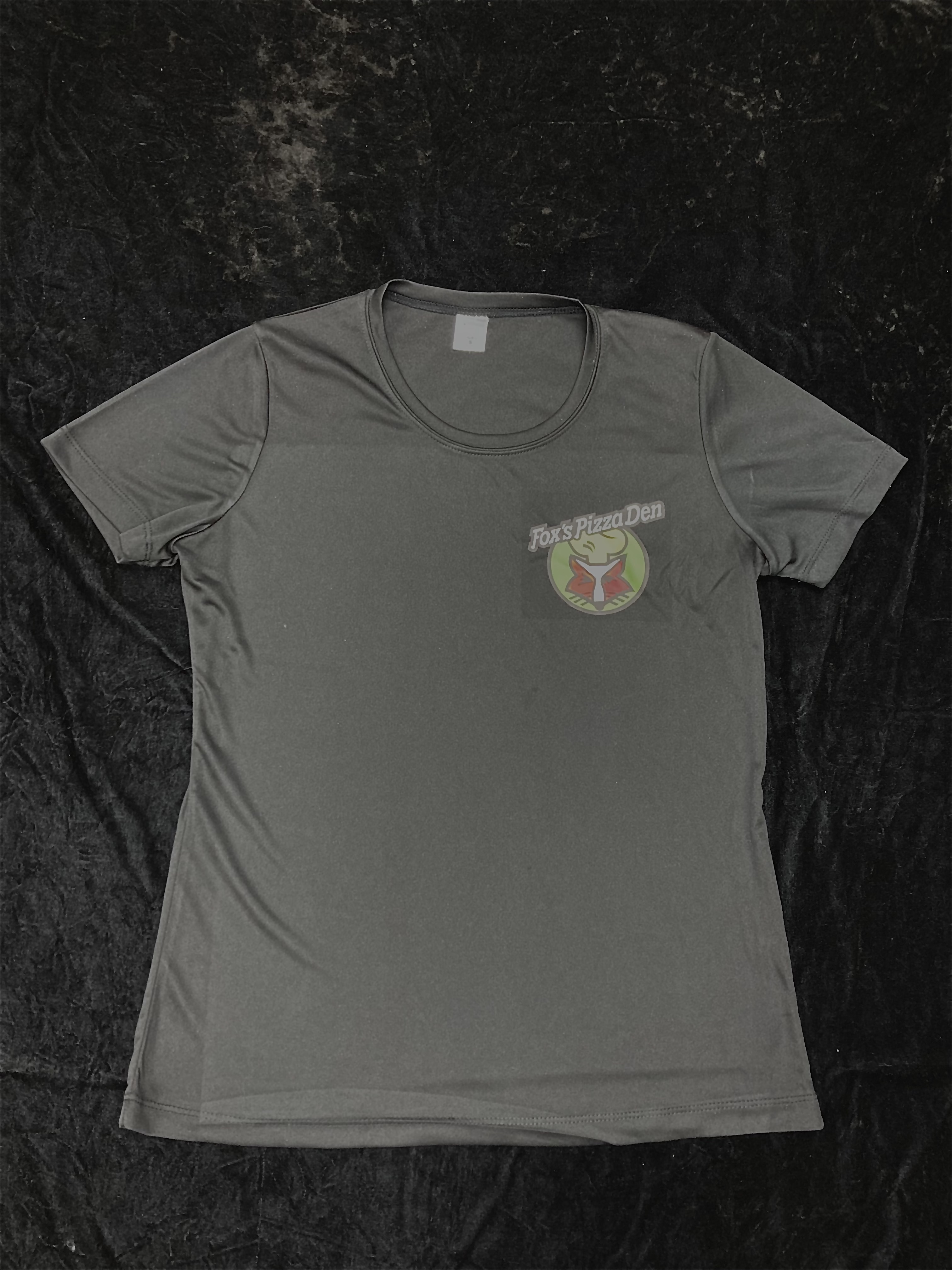 SALE Fox's Logo - LADIES Small Black Moisture-Wicking Shirt