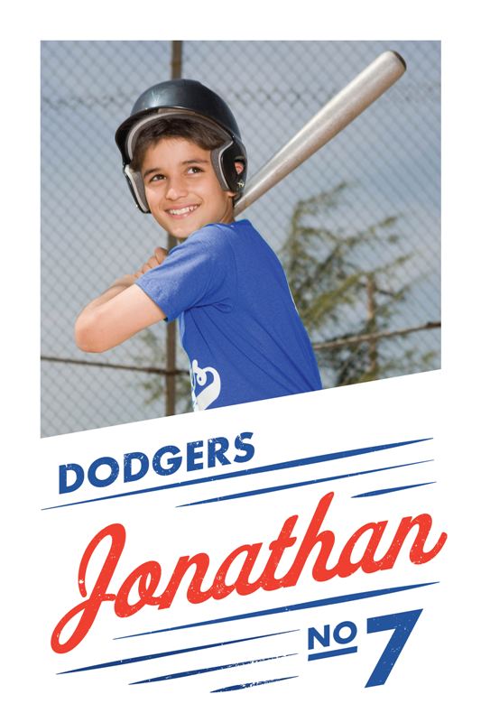 Vertical Banner with Photo: Baseball