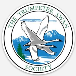 Trumpeter Swan Society logo weather resistant sticker