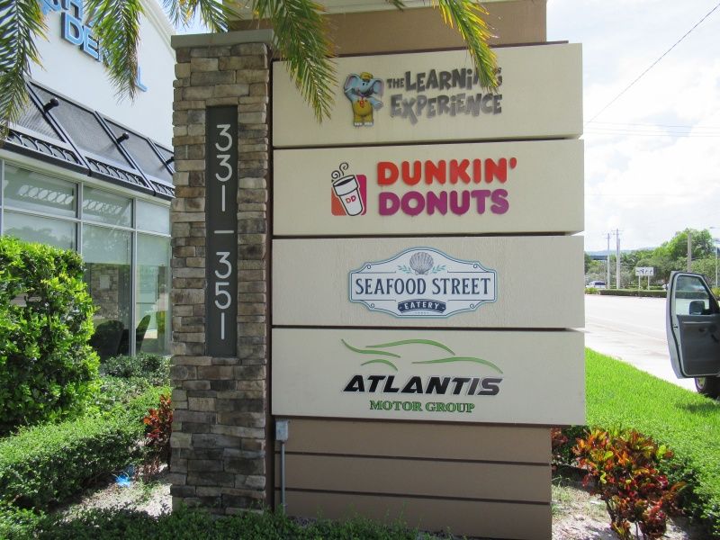 Push Through Monument Sign - Sign Partners Boca Raton