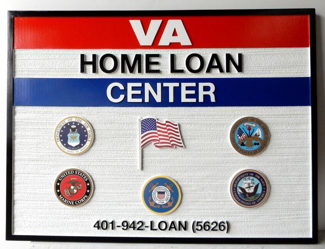 C12219 - Carved and Sandblasted Sign for VA Home Loan Center