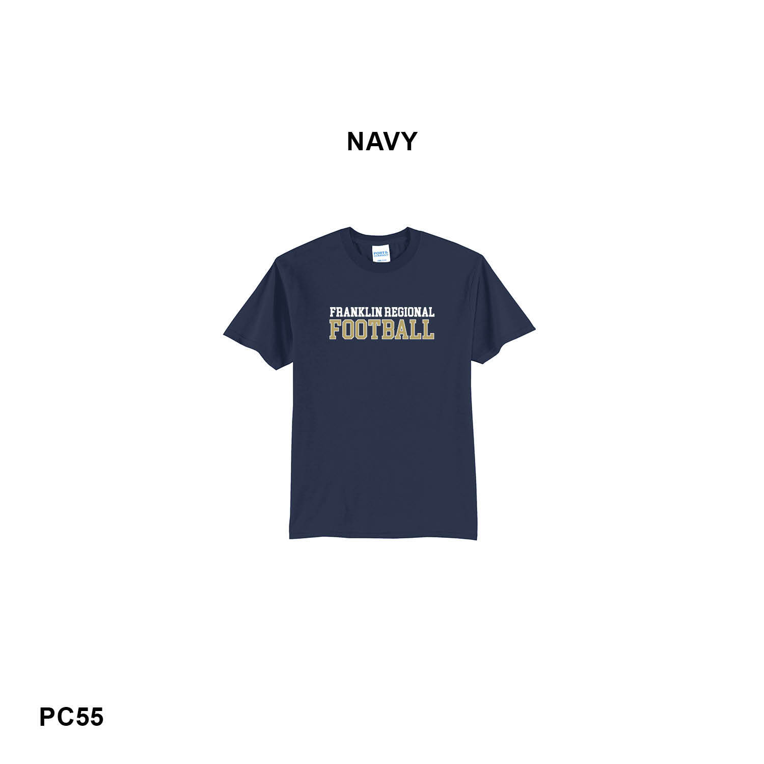 FRANKLIN REGIONAL FOOTBALL LOGO (WHITE & VEGAS) - Port & Co™ Core Blend Tee