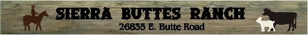 O24965 - Rustic Wood Sign for Sierra Buttes Ranch with Silhouette of Horse with Female Rider, Cow and Goat
