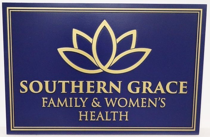 B11162A - Carved and Sandblasted HDU Sign for "Southern Grace Family & Women's Health"