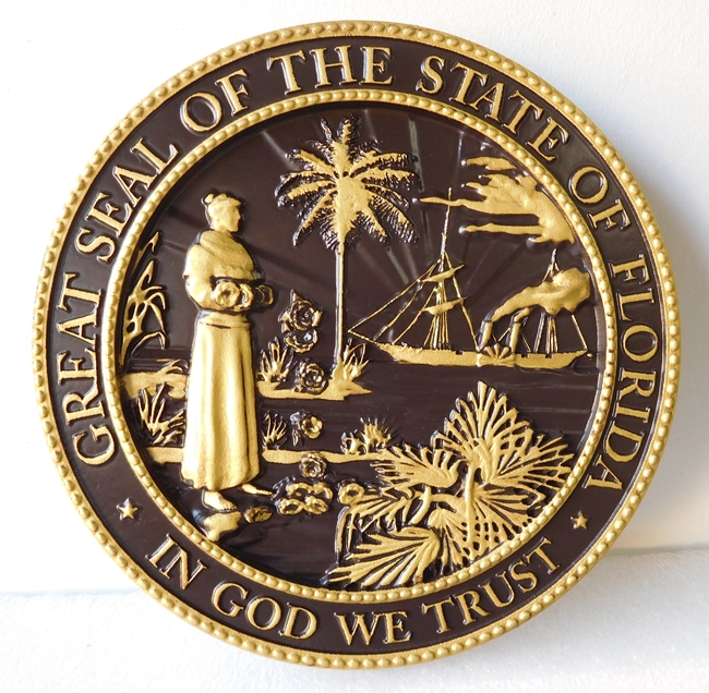 State seal and state government executive, legislative and judicial ...