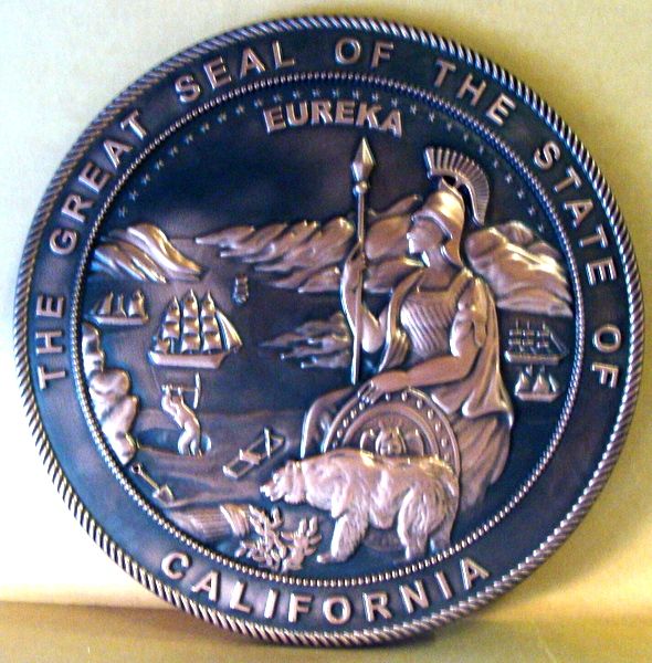 State seal and state government executive, legislative and judicial ...