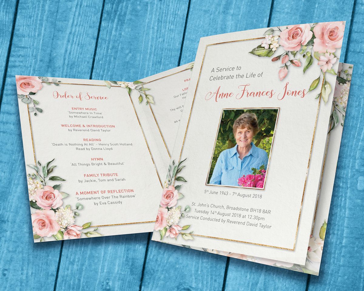 Funeral Printing & Personalised Orders of Service