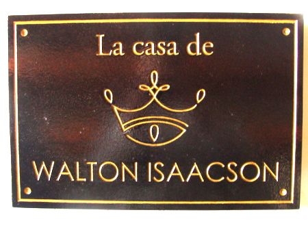 I18928 - Engraved Mahogany Property Name Sign