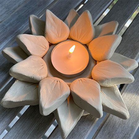 "Blossoming Light" Clay Luminaries