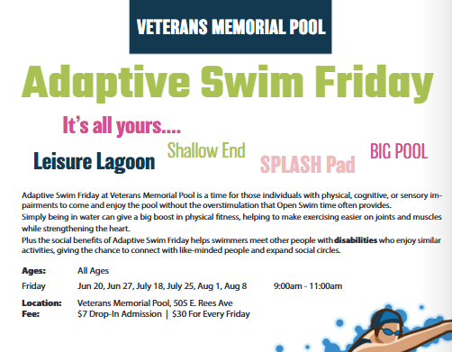 Adaptive Swim at Veterans Memorial Pool in Walla Walla