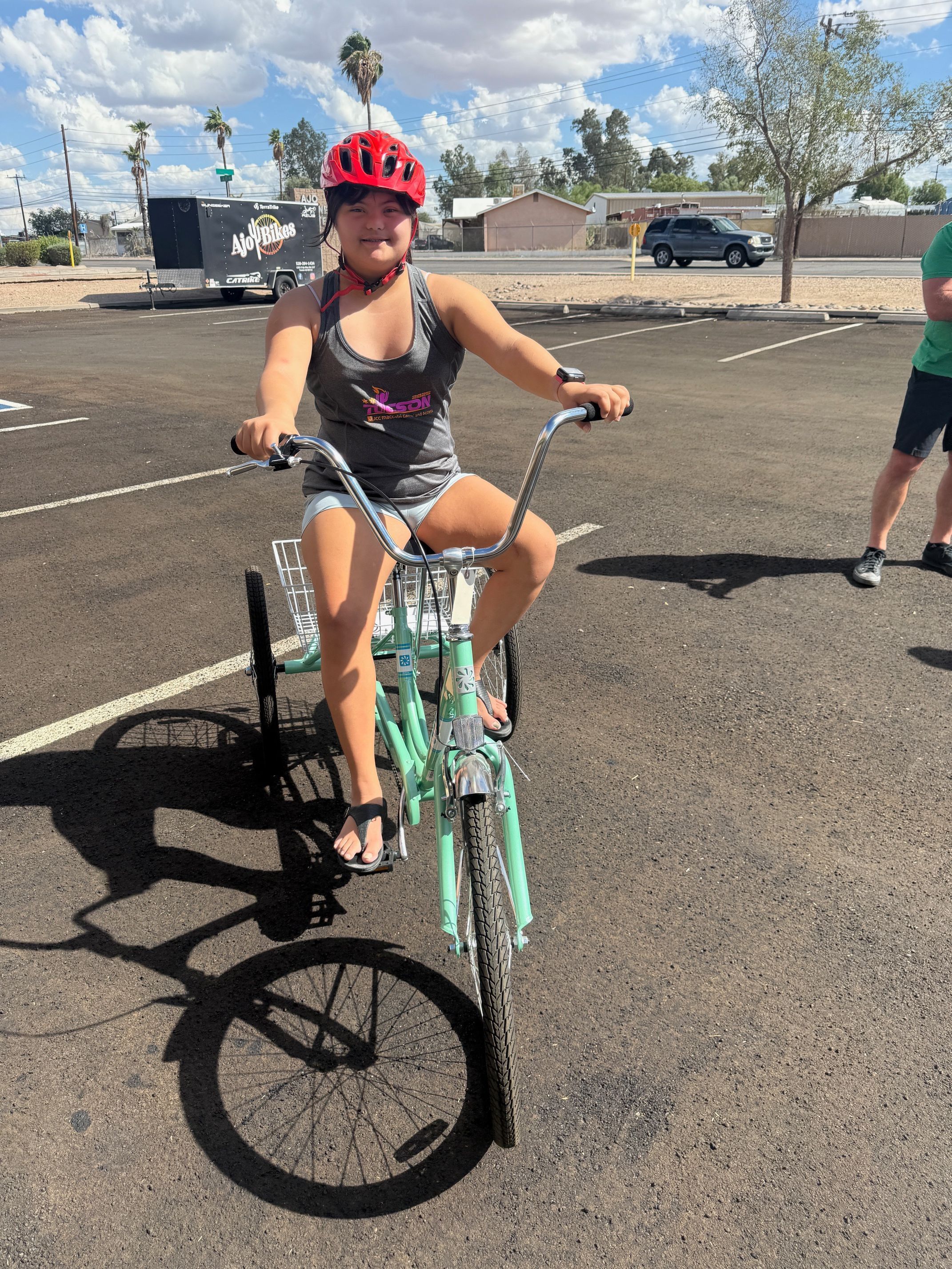 Aja got her first bike!