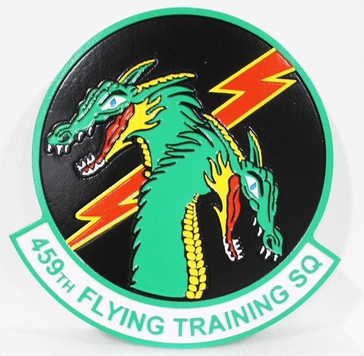 LP-5030 - Carved 2.5-D Raised Relief HDU Plaque of the Crest of the 453rd Flying Training Squadron