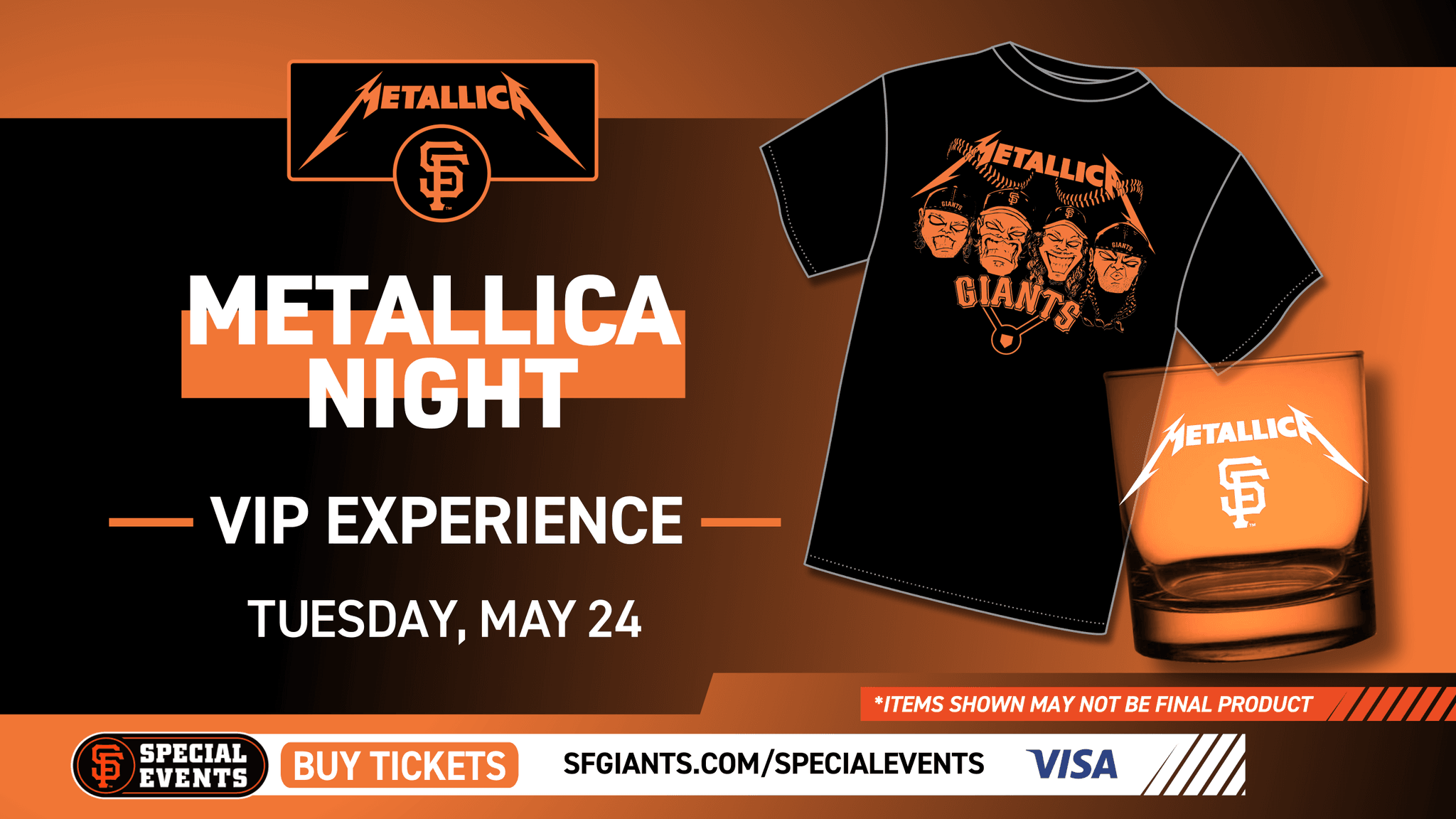 San Francisco Giants Metallica Wings T-Shirt