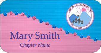 Jack and Jill  Alternating Two Tone Blue and Pink Swirl
