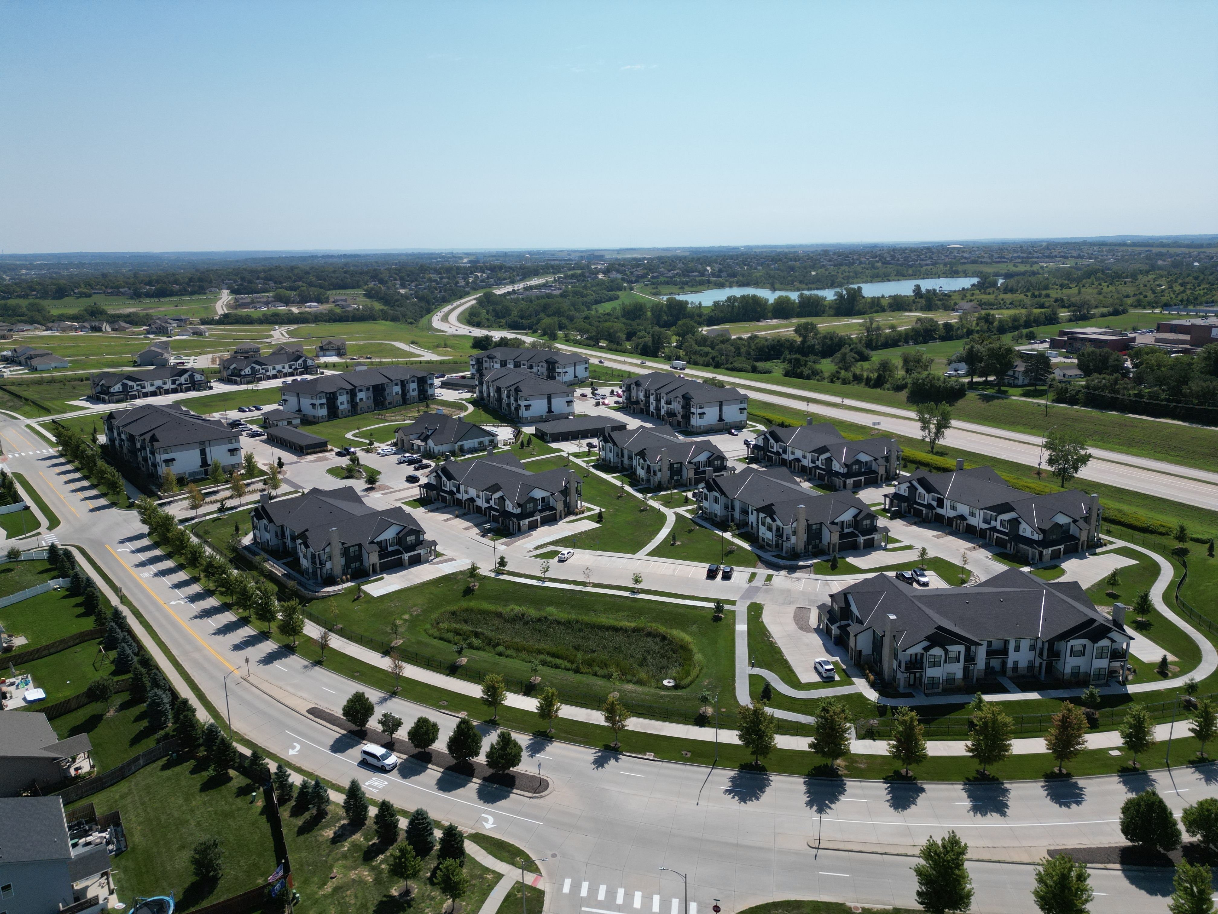Granite Falls Apartment aerial view.