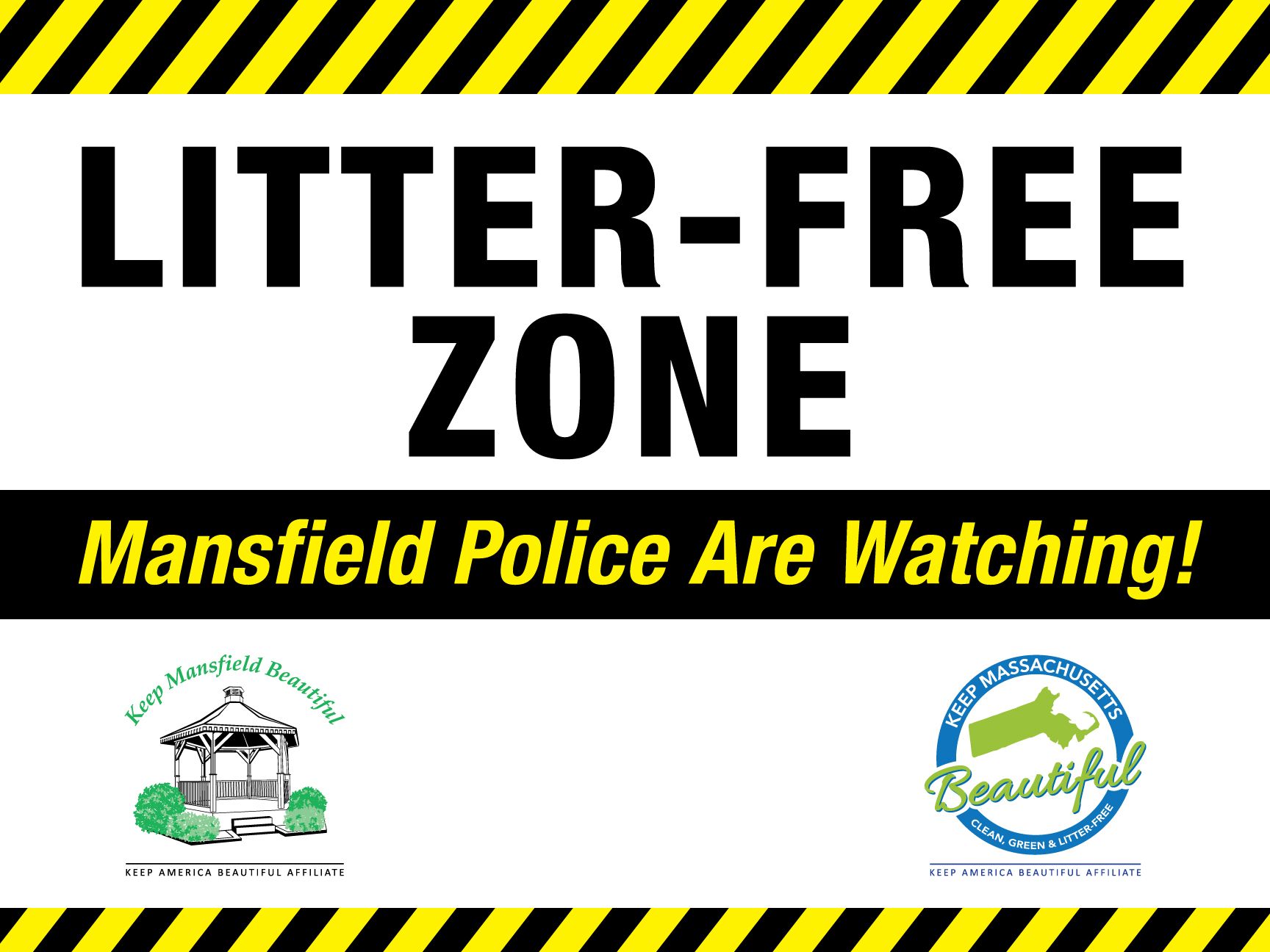 New Signs From Keep Mansfield Beautiful Deter Littering