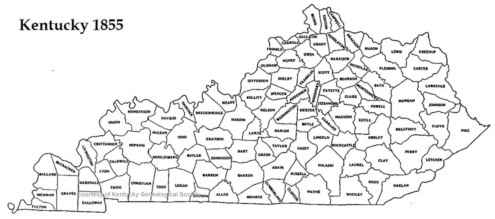 KY History: How and Why the Kentucky Counties Formed