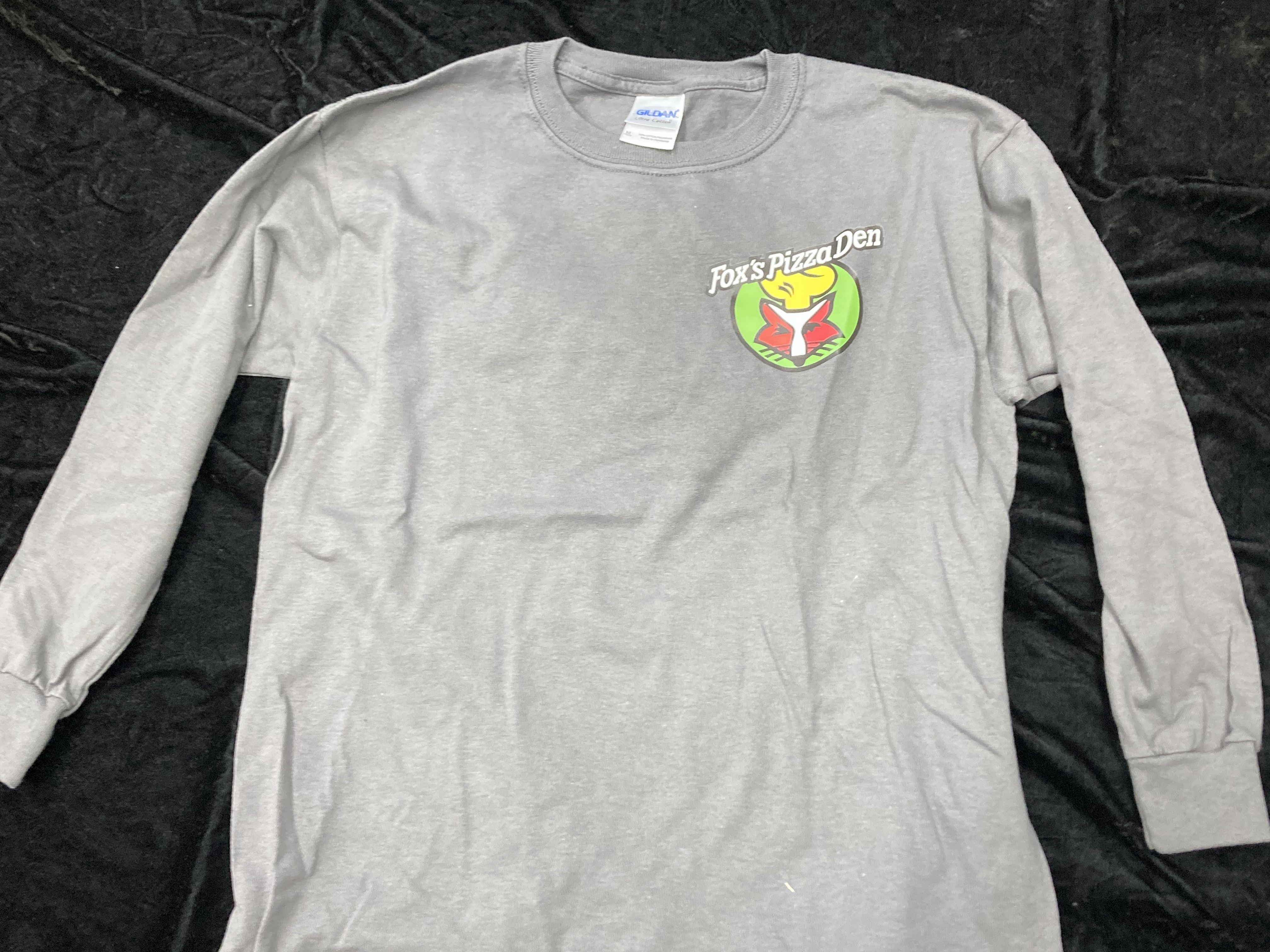 SALE Fox's Logo - YOUTH MEDIUM Grey Long Sleeve