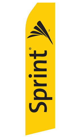 Yellow Sprint Logo Econo Stock Flag