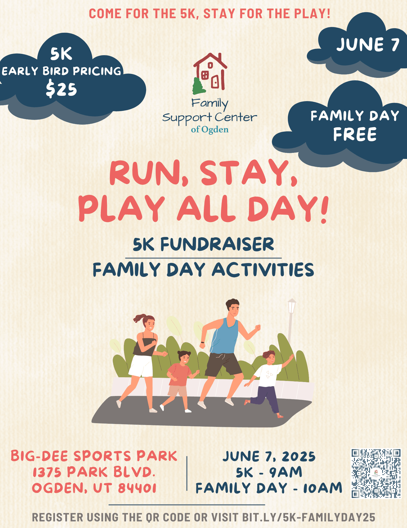 Fundraiser, Family Support Center of Ogden, Event Near Me, 5K Run, Family Activity