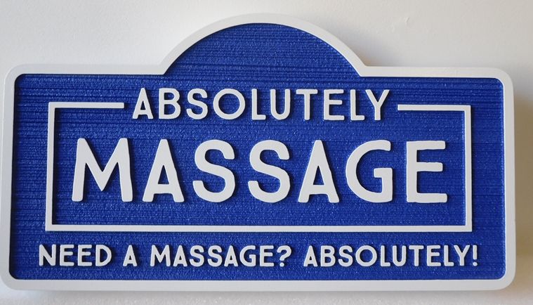 SA28807 - Carved High-Density-Urethane (HDU)  Sign for the "Absolutely Message " Shop